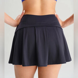 Berlook Activewear Navy Blue 2 in 1 A Line Mini Skirt